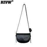 Vintage High Solid PU Leather Women's Crossbody Bag
