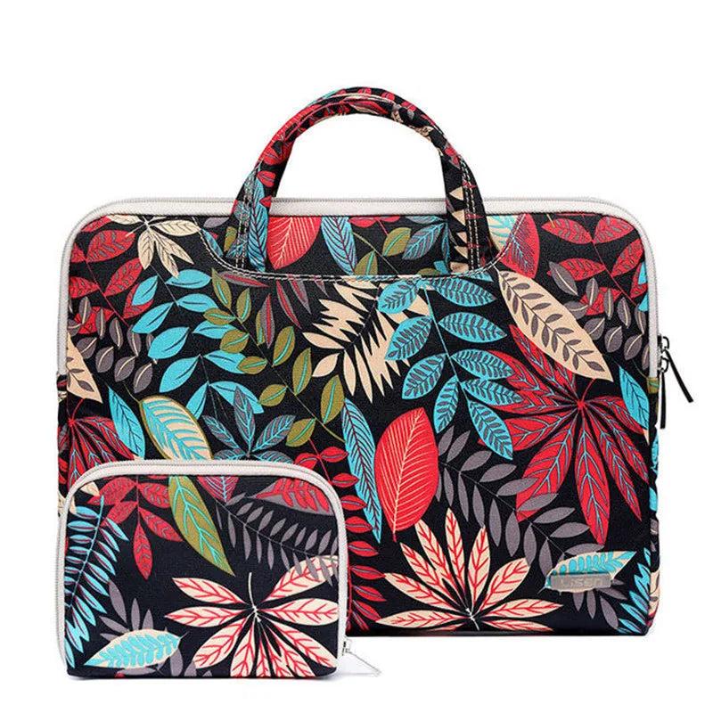 Leaf Pattern Retro Laptop Bag 11-15.6 inch Laptop and Tablet