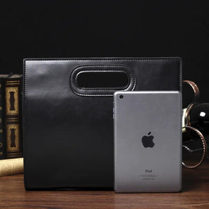 Men Vintage Briefcase PU Leather Handbag Business Office Bag