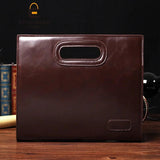 Men Vintage Briefcase PU Leather Handbag Business Office Bag