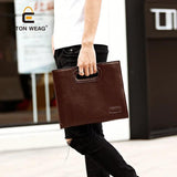 Men Vintage Briefcase PU Leather Handbag Business Office Bag