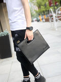 Men Vintage Briefcase PU Leather Handbag Business Office Bag