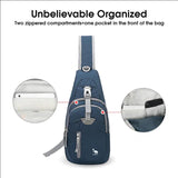 Casual Crossbody Bag for Women Waterproof Messenger Sling Bag