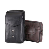 Vintage Men Waist Fanny Pack Belt Bag PU Leather Phone Pouch Travel Hip