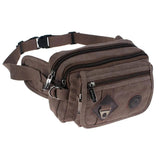 Casual Canvas Messenger Bags Waist Packs Portable Vintage Men Waist Bags