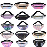 Silver Geometric Fanny Pack Women Waist Bag