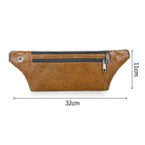 Retro PU Leather Phone Pouch Crossbody Fanny Pack For Men