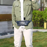 Retro PU Leather Phone Pouch Crossbody Fanny Pack For Men