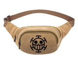 Anime Law Skull Canvas Waist Pack Bag Pouch Belt Travel Hip Casual Fanny Bag