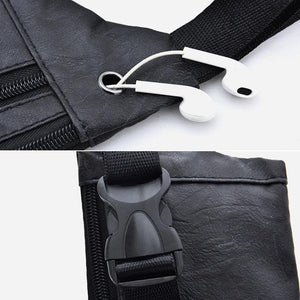 Vintage PU Leather Waist Bag Men Hip Bum Pack Travel Male Pouch