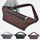 Vintage PU Leather Waist Bag Men Hip Bum Pack Travel Male Pouch