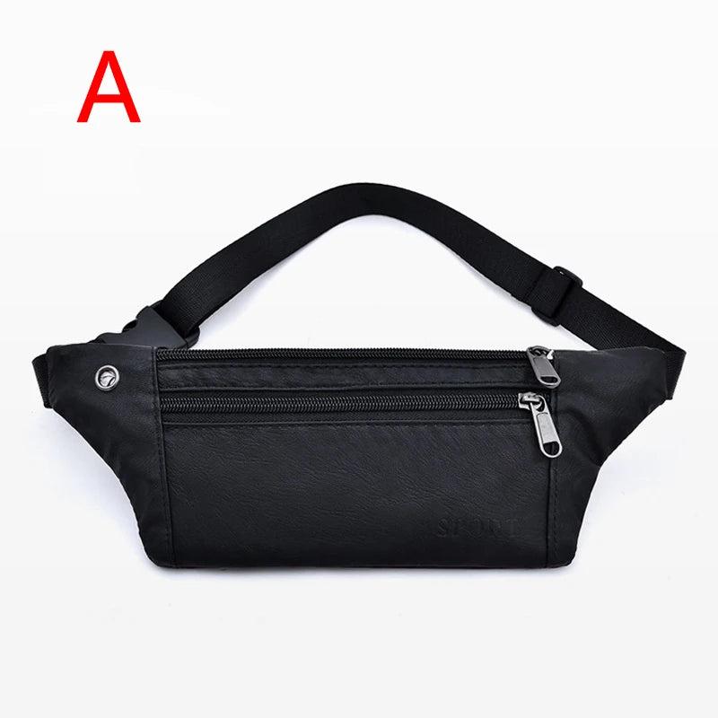 Vintage PU Leather Waist Bag Men Hip Bum Pack Travel Male Pouch