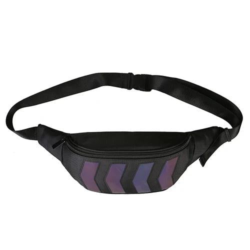 Men's Reflective Canvas Chest Bag Waist Fanny Pack