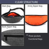 Canvas Waist Bag for Women Functional Fanny Pack Male B
