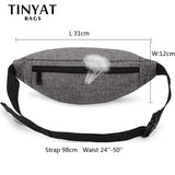 Canvas Waist Bag for Women Functional Fanny Pack Male B
