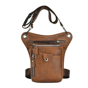 Vintage PU Leather Waist Pack Drop Leg Bag