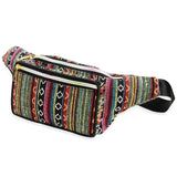 Women Ethnic Fanny Pack Retro Vintage Bum Bags Travel Hiking Waist Belt Purse