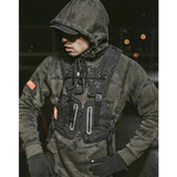Men Hip Hop Tactical Vest Chest Rig Phone Bag Streetwear Kanye Waistcoat