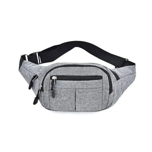Men Women Waist Bag Casual Fanny Pack Purse Large Phone Belt Bag Pouch Canvas