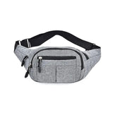 Men Women Waist Bag Casual Fanny Pack Purse Large Phone Belt Bag Pouch Canvas