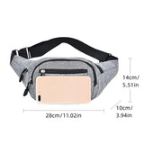 Men Women Waist Bag Casual Fanny Pack Purse Large Phone Belt Bag Pouch Canvas