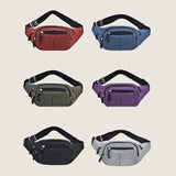Men Women Waist Bag Casual Fanny Pack Purse Large Phone Belt Bag Pouch Canvas