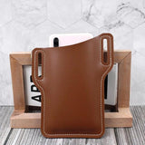 Crazy Horse Leather Cell Phone Pocket Belt Bag