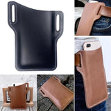 Crazy Horse Leather Cell Phone Pocket Belt Bag