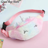 Girls Shoulder Belt Bags Kids Mini Waist Packs Unicorn Chest Phone Pouc