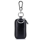Cow Leather Home Car Keys' Bag Double Pocket Zipper Mini Wallet