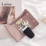 Mini Key Holder Bag Multifunctional Soft Cow Leather Wallet