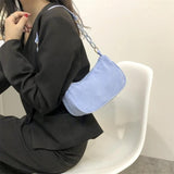 Canvas Chain Handbag Women Shoulder Totes Solid Clutch