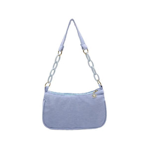 Canvas Chain Handbag Women Shoulder Totes Solid Clutch