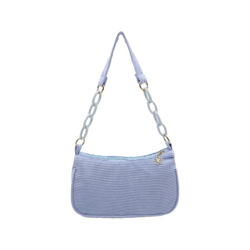 Canvas Chain Handbag Women Shoulder Totes Solid Clutch