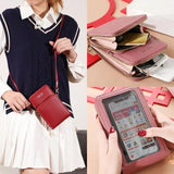 Women Touch Screen Shoulder Bag Large Capacity Multi-function Wallet