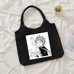 Haikyuu Eco Manga Tote Bag Harajuku Shopper Canvas Shoulder Large-capacity
