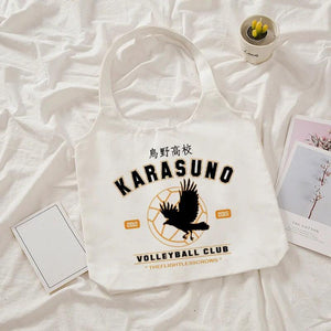 Haikyuu Eco Manga Tote Bag Harajuku Shopper Canvas Shoulder Large-capacity