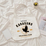 Haikyuu Eco Manga Tote Bag Harajuku Shopper Canvas Shoulder Large-capacity