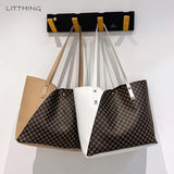 Large Capacity Shoulder Bags High PU Leather Handbag Women's Wild Bags