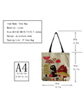Colorful Mushroom Women Handbag Eco Reusable Foldable Bag