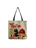 Colorful Mushroom Women Handbag Eco Reusable Foldable Bag