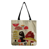 Colorful Mushroom Women Handbag Eco Reusable Foldable Bag