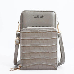 Metal Opening Crossbody Bag Mini Solid PU Leather Shoulder Messenger