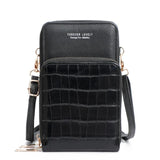 Metal Opening Crossbody Bag Mini Solid PU Leather Shoulder Messenger