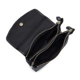 Small Leather+Canvas Messenger Bag Shoulder Crossbody