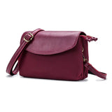 Small Leather+Canvas Messenger Bag Shoulder Crossbody
