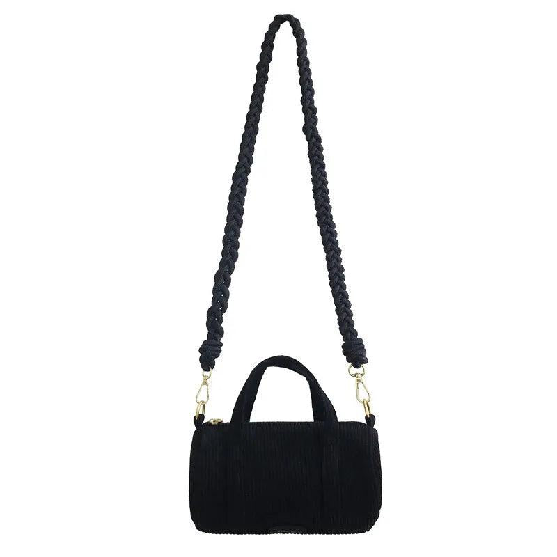 Corduroy Crossbody Bag Womens Retro Handbag Clutch Phone Wallet Shoulder Bag