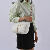 Soft Faux Fur Shoulder Bag with Wide Strap for Women