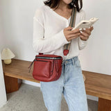 Soft Leather Crossbody Bag Women Casual Chest Pack Zipper Phone Pouch