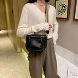 Soft Leather Crossbody Bag Women Casual Chest Pack Zipper Phone Pouch